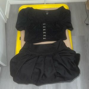 Mini skirt corset set Rue21